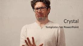  Presentation with man power service - Presentation design featuring sentiment - man disgusted background and a soft green colored foreground