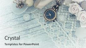  Presentation with old pen - Presentation consisting of sentiment - old letters with pen background and a sky blue colored foreground