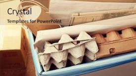  Presentation with solid waste management - Audience pleasing PPT theme consisting of sentiment classification - pile of different waste close-up backdrop and a coral colored foreground