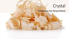  Presentation with wood - Slides consisting of sentiment classification - wood shavings isolated on white background and a  colored foreground