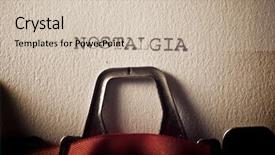  Presentation with nostalgia - PPT theme enhanced with sentimental - word nostalgia written background and a soft green colored foreground