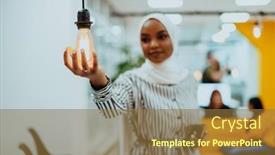  Presentation with elementary school african american female - Presentation theme featuring sentimental-portrait-of-african-american background and a tawny brown colored foreground