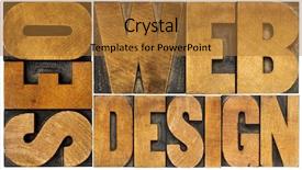  Presentation with wood type design - Audience pleasing slide set consisting of seo and web design - isolated backdrop and a gold colored foreground