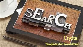  Presentation with digital printing - Beautiful PPT theme featuring seo concept - search word backdrop and a  colored foreground