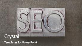  Presentation with search engine - Beautiful PPT layouts featuring seo search engine optimization acronym backdrop and a dark gray colored foreground