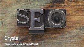  Presentation with acronym - Beautiful presentation featuring seo search engine optimization acronym backdrop and a tawny brown colored foreground
