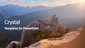  Presentation with rock - Slide deck consisting of seoraksan national park south corea background and a ocean colored foreground