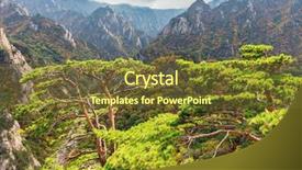  Presentation with fall morning - Theme with seoraksan national park south korea background and a tawny brown colored foreground