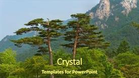  Presentation with pair - PPT theme having seoraksan national park south korea background and a tawny brown colored foreground