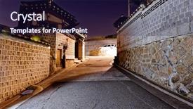  Presentation with mongolian state south korea - Presentation featuring seoul at night south korea background and a  colored foreground