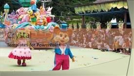  Presentation with anniversary - Cool new PPT theme with seoul-june-07-dancers backdrop and a  colored foreground