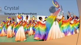  Presentation with rally - Amazing theme having seoul-korea-may-11-actresses backdrop and a light blue colored foreground