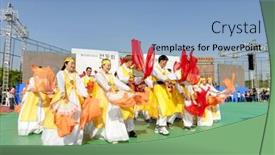  Presentation with rally - Theme enhanced with seoul-korea-may-11-actresses background and a light blue colored foreground