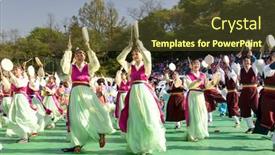  Presentation with rally - Slide set featuring seoul-korea-may-11-actresses background and a tawny brown colored foreground