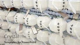  Presentation with lanterns - Presentation with seoul-republic-of-korea-march background and a light gray colored foreground