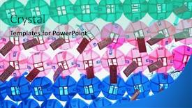  Presentation with lanterns - Presentation enhanced with seoul-republic-of-korea-march background and a teal colored foreground