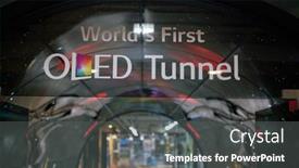  Presentation with oled - Slide deck having seoul-south-korea-circa-june background and a dark gray colored foreground