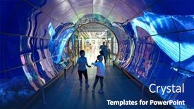  Presentation with oled - PPT theme featuring seoul-south-korea-circa-june background and a ocean colored foreground