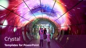  Presentation with oled - PPT theme with seoul-south-korea-circa-june background and a violet colored foreground