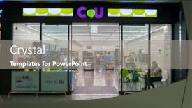  Presentation with franchise - Cool new PPT theme with seoul-south-korea-circa backdrop and a gray colored foreground