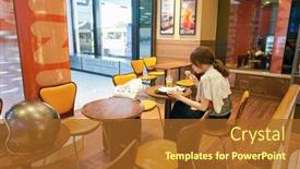  Presentation with airport terminal - Presentation theme consisting of seoul-south-korea-circa background and a tawny brown colored foreground