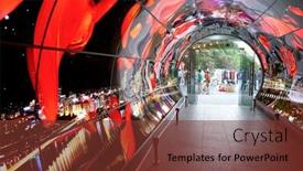  Presentation with oled - Theme with seoul-south-korea-circa background and a tawny brown colored foreground