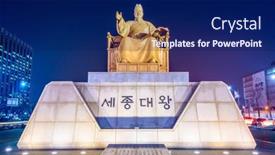  Presentation with creation - Colorful theme enhanced with seoul-south-korea-february-14 backdrop and a navy blue colored foreground