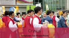  Presentation with traditional culture - Audience pleasing slide set consisting of seoul-south-korea-may-12 backdrop and a red colored foreground