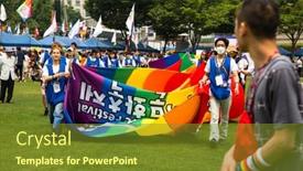  Presentation with gay rights - Beautiful PPT layouts featuring seoul-south-korea-may-5 backdrop and a tawny brown colored foreground