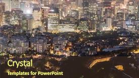  Presentation with korea - Theme featuring seoul tower in south korea background and a tawny brown colored foreground