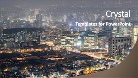  Presentation with korea - Beautiful slide deck featuring seoul tower in south korea backdrop and a gray colored foreground