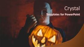  Presentation with slasher - PPT theme with sep-1-2021-halloween-slasher background and a wine colored foreground