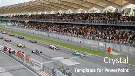  Presentation with teams - Amazing PPT theme having sepang-malaysia-23-november-teams backdrop and a gray colored foreground