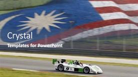  Presentation with millennium - Presentation theme enhanced with sepang-malaysia-august-8-fugazi background and a ocean colored foreground