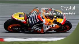  Presentation with honda - PPT theme consisting of sepang-malaysia-february-2-motogp background and a gray colored foreground