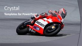  Presentation with tests - Presentation theme with sepang-malaysia-february-2-motogp background and a gray colored foreground