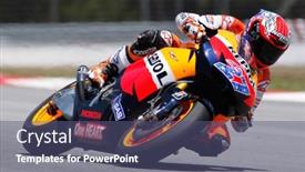  Presentation with honda - Theme enhanced with sepang-malaysia-february-22-motogp background and a ocean colored foreground