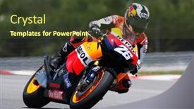  Presentation with honda - Theme having sepang-malaysia-february-22-motogp background and a tawny brown colored foreground