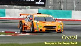  Presentation with circuit - Audience pleasing PPT theme consisting of building skin - fitness girl with dumbbells backdrop and a dark gray colored foreground