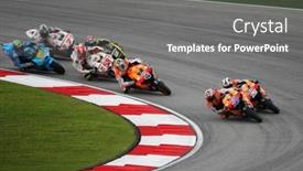  Presentation with later - Audience pleasing PPT theme consisting of sepang-malaysia-october-23-motogp backdrop and a gray colored foreground