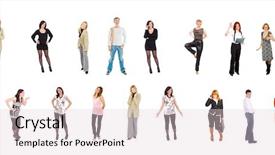  Presentation with groups - Beautiful PPT theme featuring separate people - of groups of people multiple series backdrop and a lemonade colored foreground