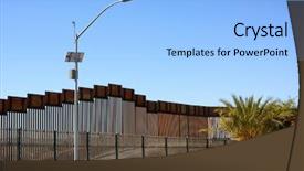  Presentation with san diego california - PPT theme with separates the usa and mexico background and a light blue colored foreground