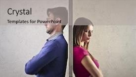  Presentation with couple - Beautiful slides featuring separation - separated couple backdrop and a light gray colored foreground