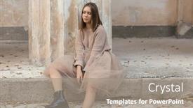  Presentation with brown leather - Theme featuring sepia-filtered-photo-of-teen background and a gray colored foreground