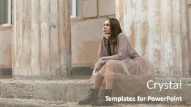  Presentation with brown leather - Cool new PPT theme with sepia-filtered-photo-of-teen backdrop and a gray colored foreground