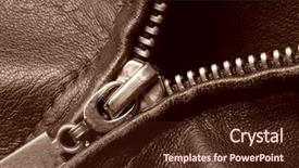  Presentation with leather - Audience pleasing theme consisting of sepia-toned-leather-jacket-fragment backdrop and a wine colored foreground