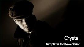  Presentation with film noir - Cool new presentation theme with sepia toned noir portrait backdrop and a black colored foreground