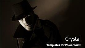  Presentation with film noir - Amazing presentation theme having sepia toned noir portrait backdrop and a black colored foreground