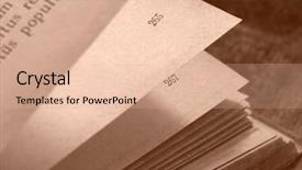  Presentation with old book - Amazing presentation theme having sepia toned old open book fragment backdrop and a lemonade colored foreground