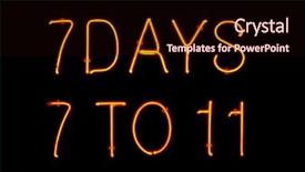  Presentation with last days timeplates - Slide set having sept 11 - 7 days 7 to 11 background and a wine colored foreground